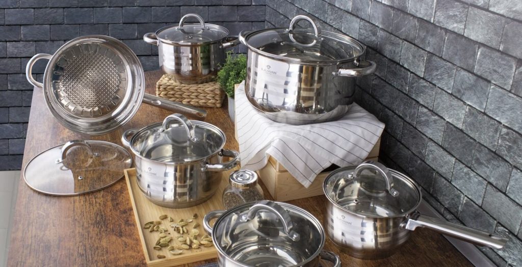 Een kwalitatieve 6-delige Blaumann pannenset in de keuken